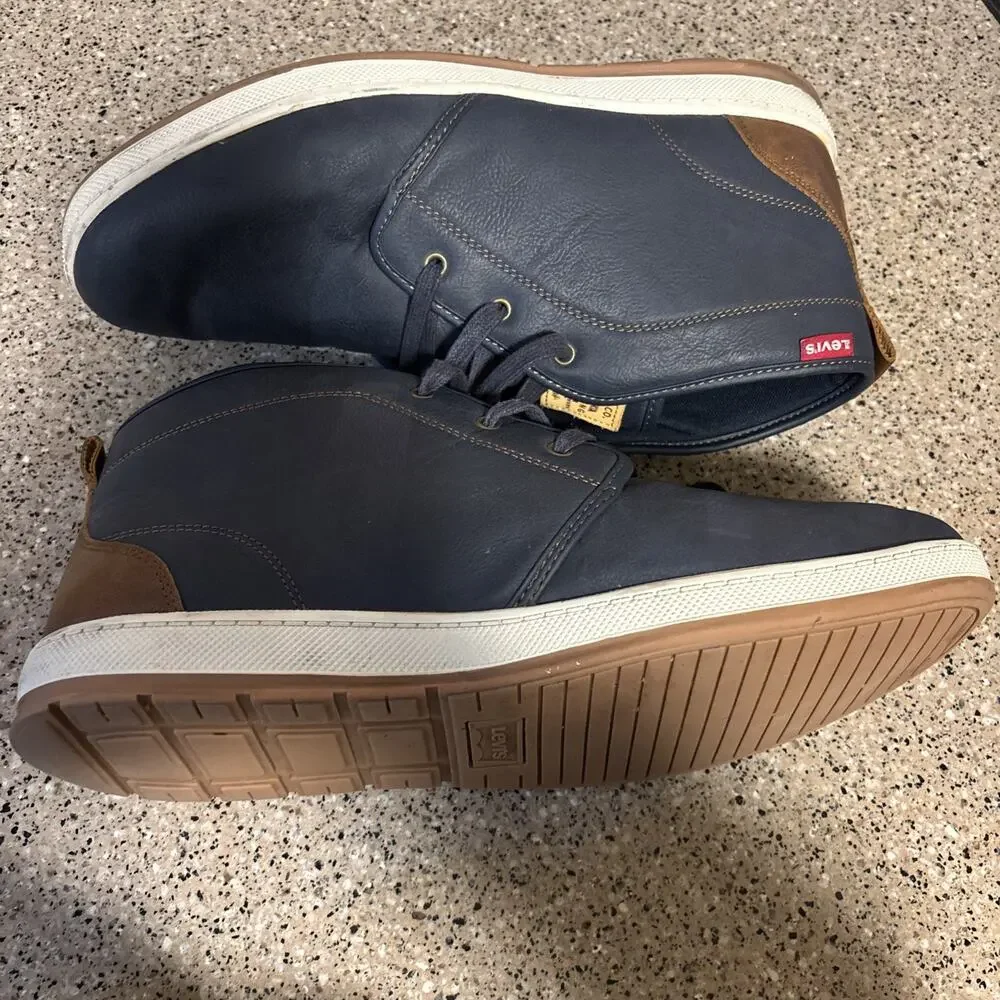 Levi Straus & Co. Synthetic Leather Navy Blue Comfort Shoes Size‎ 13